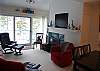 Living room with lake view