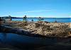 Crystal River and Lake Michigan with views of Sleeping Bear Bay