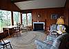 Living room with lake view