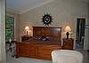 Master suite with king bed, TV and private bath on the second floor