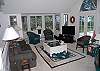 Living room with lake view