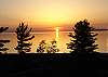 Breathtaking sunset over Lake Michigan