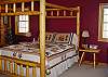 Master bedroom with queen bed and private bath on the main level