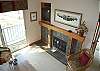 Den fireplace