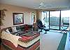 Family room with walk out deck on lower level