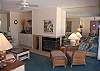 Living room with fireplace