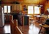 Dining room and kitchen