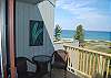 Deck off of the living room overlooking Lake Michigan and the Manitou Islands