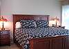 Master bedroom with king bed and private bath on the main floor