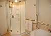 Shower in newly remodeled bathroom