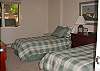 3rd bedroom with two twin beds on the lower level
