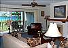 Living room with lake view