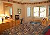 Master bedroom with king bed and private bath