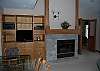 Living room fireplace and flat screen TV