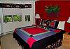 Master bedroom with king bed and private bath