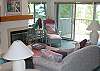 Living room with lake view