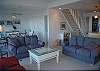 Living room and dining room