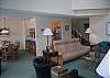 Living room, dining room and kitchen