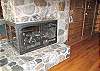 Three sided fireplace