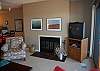 Living room with fireplace
