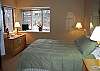 2nd bedroom with queen bed on the lower level
