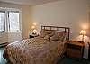 Master bedroom with queen bed and private bath on the main floor