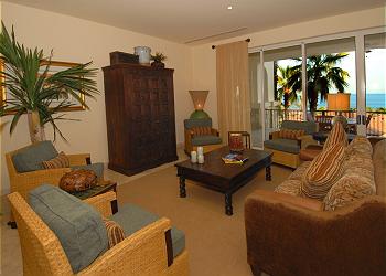 Unwind in the condo's living room.