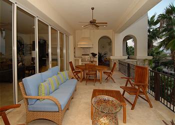 The condo's spacious terrace.