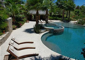 One of three common area pools with hot tub