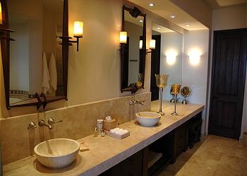 The master suite with Jacuzzi and dressing room.