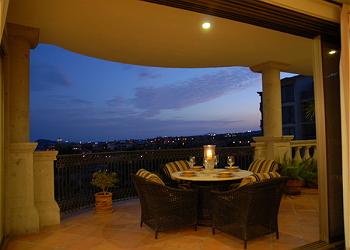The spacious balcony at the condo Casa Ensueno.