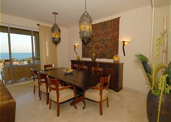 Gather around the dining table for a great meal.