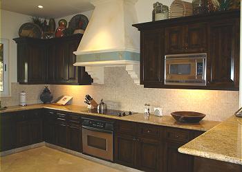 The condo's fully equipped kitchen.