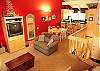 Tastefully decorated, seating for four, vaulted ceilings.