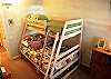 Euro style bunk, Twin top bed, Queen bottom bed, great for kids.