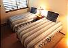 Two twin beds, perfect for kids.