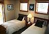 Two Twin beds, upgraded bedding and pillows, TV, views of skiers on Mammoth Mountain