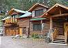 Front of Hanging Rock Log Home