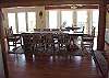 You will see another four top in the background.  The snack bar will seat six.  A deck table seats four more for a total of dinner seating for 24.