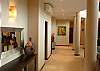 This villa is spacious and bright and has beautiful artwork.