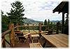 Great deck to enjoy the Bridger Mountain views