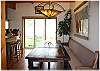 A large dining table