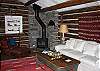 Wood stove in the living room