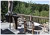 Back deck with beautiful views and a barbeque
