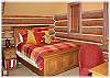 One of two bedrooms, each with a queen bed and a private bath, in a separate wing of the lodge
