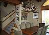Formal dining area with seating for eight