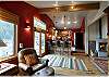 Living area with a fire stove