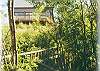 A view of the house from the path to the river