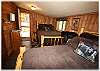 "Cubby's" third bedroom with two double beds