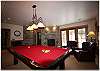 The billiards room in the daylight basement